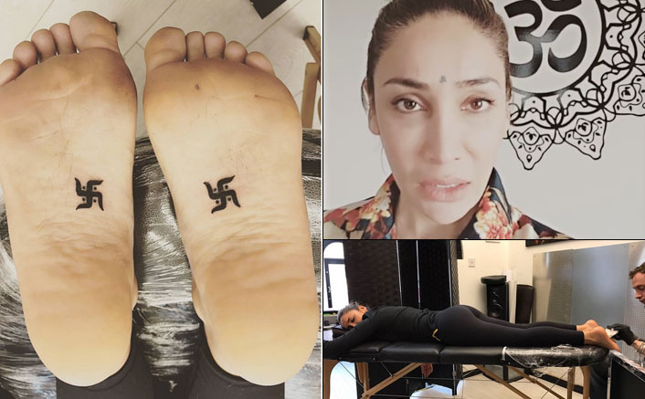 Complaint against Sofia Hayat for swastika tattoo on feet