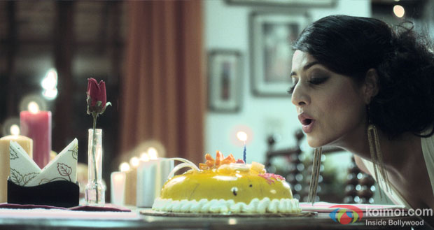 Mahie Gill in a still from Wedding Anniversary
