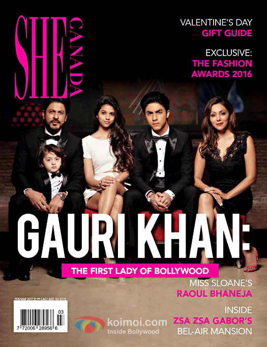 SRK and Family SHE Canada Cover