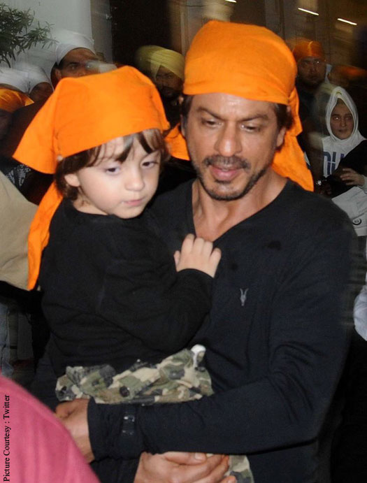 Shah Rukh Khan visits the Golden Temple with his younger son AbRam