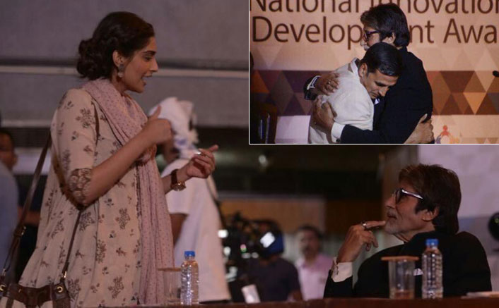 Pictures: Amitabh Bachchan Shoots With Akshay Kumar & Sonam Kapoor For Padman