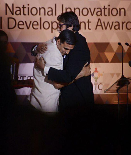 Pictures: Amitabh Bachchan Shoots With Akshay Kumar For Padman