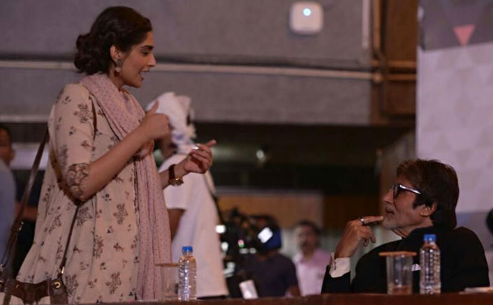 Pictures: Amitabh Bachchan Shoots With Sonam Kapoor For Padman