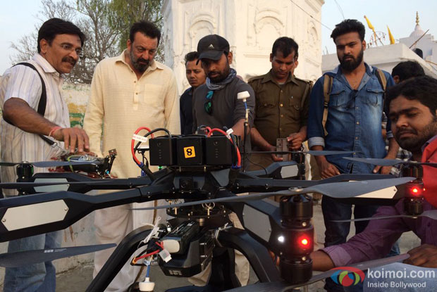 Pictures: Sanjay Dutt Fascinated by Drone Technology On The Sets Of Bhoomi