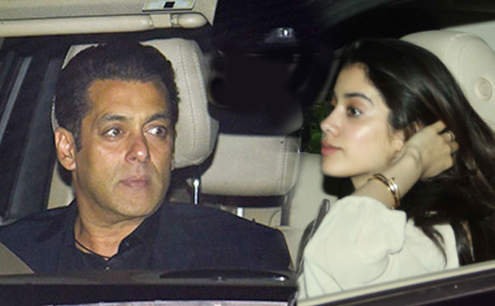 salman khan and janvi kapoor spotted out side of mukesh ambani's house