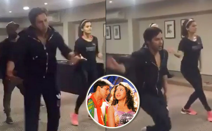 Check out this cute video of Judwaa 2 stars Varun Dhawan and Taapsee Pannu trying to match steps with Oonchi Hai Building