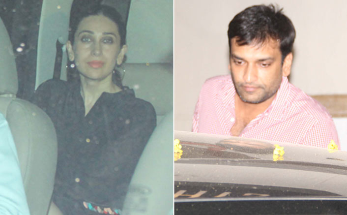karishma kapoor with her rumoured boyfriend spotted at kareena kapor's house