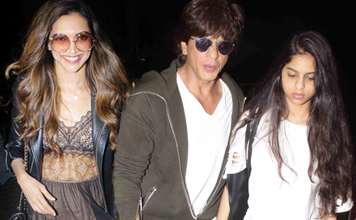 Srk with daughter spotted at airport