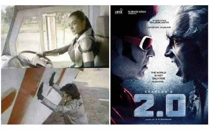 Amy Jackson's Robotic Look, Rajinikath's Big Action Scene | 2.0's LEAKED Pictures
