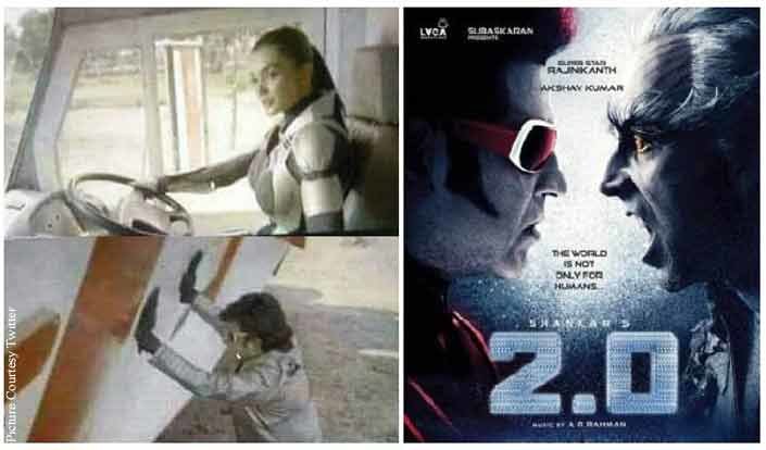Amy Jackson's Robotic Look, Rajinikath's Big Action Scene | 2.0's LEAKED Pictures