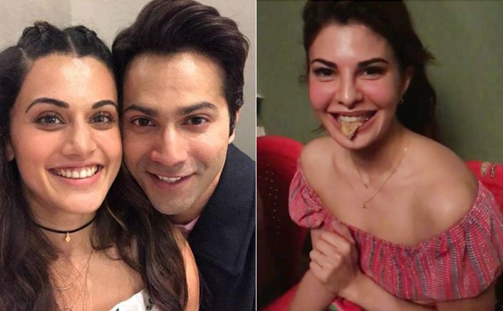 Jacqueline Enters The Punjabi Gang Of Taapsee & Varun On The Sets Of Judwaa 2