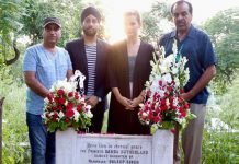 The Black Prince's Director and Team visit Bamba Sutherland's Grave