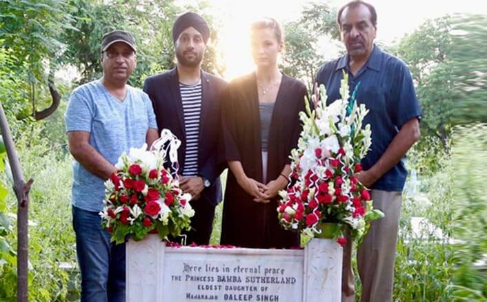 The Black Prince's Director and Team visit Bamba Sutherland's Grave