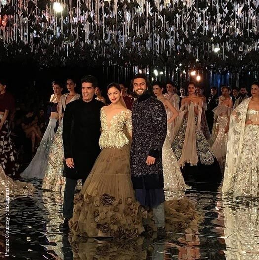Gully Boy Pair Ranveer & Alia Walk The Ramp For Manish Malhotra