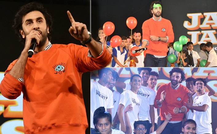 Ranbir Kapoor aka Jagga Jasoos' fun interaction with school kids.