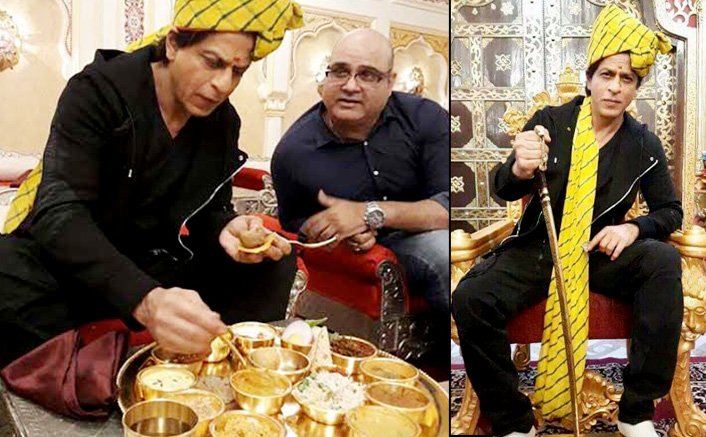 In pics: Shah Rukh Khan gets a royal treatment, eats daal-baati for the  first time