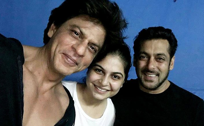 SRK and Salman Poses On The Sets Of Aanand L. Rai's Film