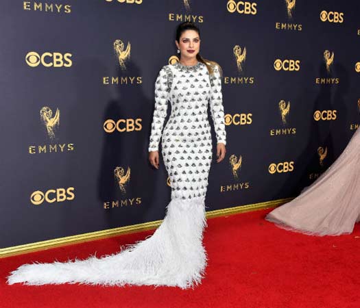 Priyanka Chopra Makes A Drool-Worthy Red Carpet Appearance At The 69th Emmy Awards