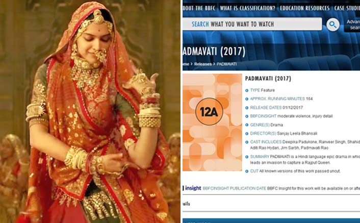 Padmavati Gets A Green Signal From British Board Of Film Classification, Will Release On Dec 1 In UK