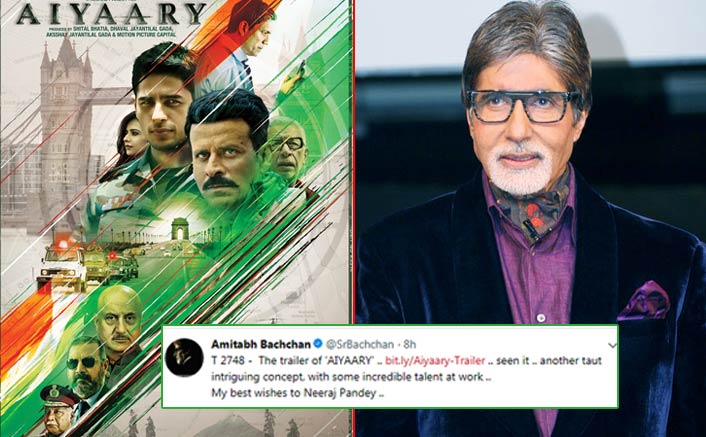 Aiyaary trailer intrigues megastar Amitabh Bachchan