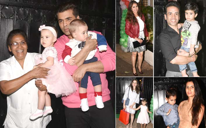 Karan Johar Along With His Twins Yash & Roohi Enjoy At Tusshar Kapoor’s Pre-Christmas Party