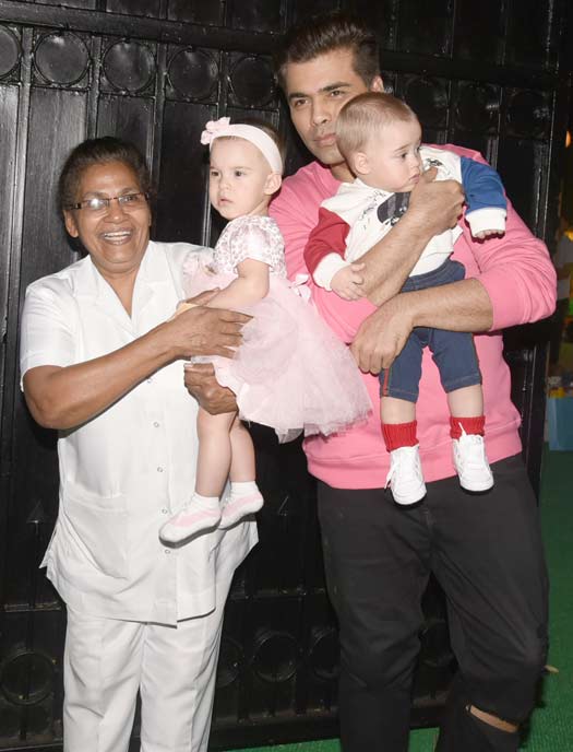 Karan Johar Along With His Twins Yash & Roohi Enjoy At Tusshar Kapoor’s Pre-Christmas Party