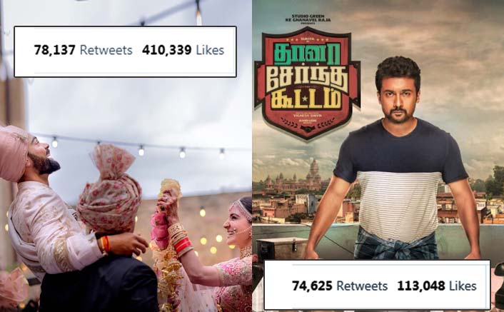 Shaadi Of The Year! Virat Kohli’s Wedding Tweet Knocks Out Suriya’s Golden Tweet Of 2017