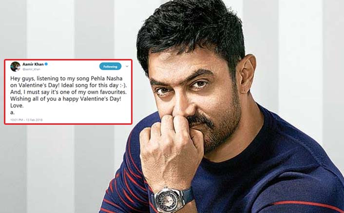 Aamir Khan celebrates Valentine's Day by listening to Pehla Nasha!
