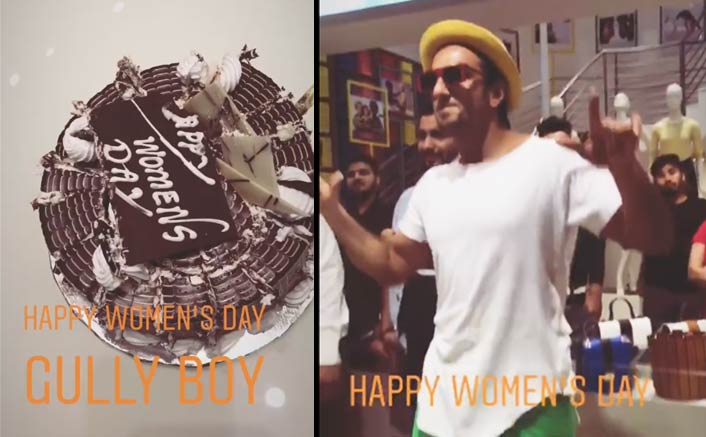 Ranveer Singh celebrate Women's day on the sets of Gully Boy!