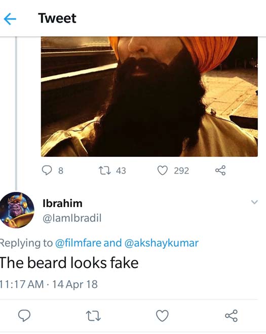 Akshay Kumar's New Pic From Kesari; Twitterati Troll For Fake Beard! WOAH Or NO?