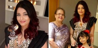 Aishwarya receives Meryl Streep Award with daughter, mother in tow