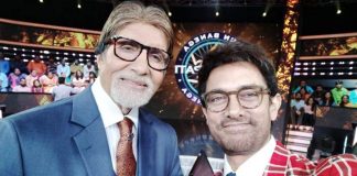 Aamir Khan shoots for 'KBC' with Big B