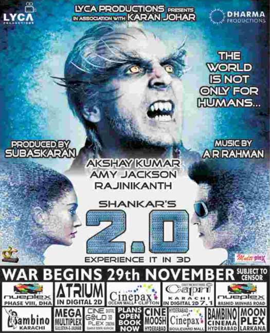 2.0 In Pakistan! Advance Booking Commences In Full Swing For This Rajinikanth & Akshay Kumar Starrer 