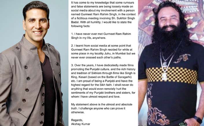 Akshay Kumar Puts All The Rumours Surrounding A Meet With Gurmeet Ram Rahim Singh To Rest!