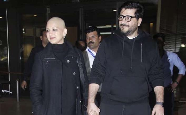 Sonali Bendre beams with joy as she returns to 'motherland'