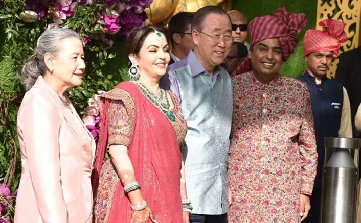 Ban Ki-moon, Tony Blair grace Akash-Shloka's grand wedding