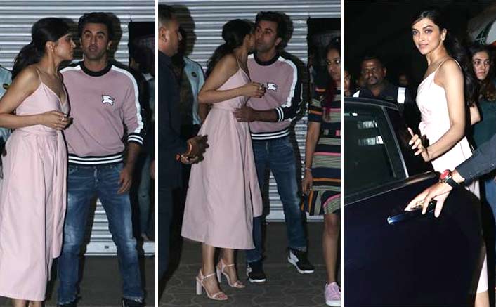 Deepika, Ranbir Kapoor share hugs, goodbye kisses