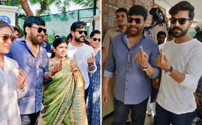 Chiranjeevi, Jr. NTR, Ram Charan cast their vote