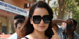 Kangana votes, attacks Congress & Sonia Gandhi