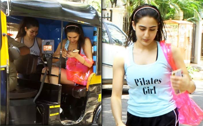 Sara Ali Khan takes an auto for workout session
