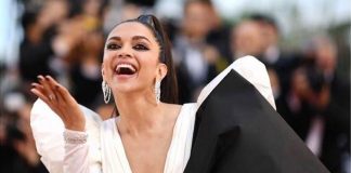 Deepika goes dramatic with big bow at Cannes