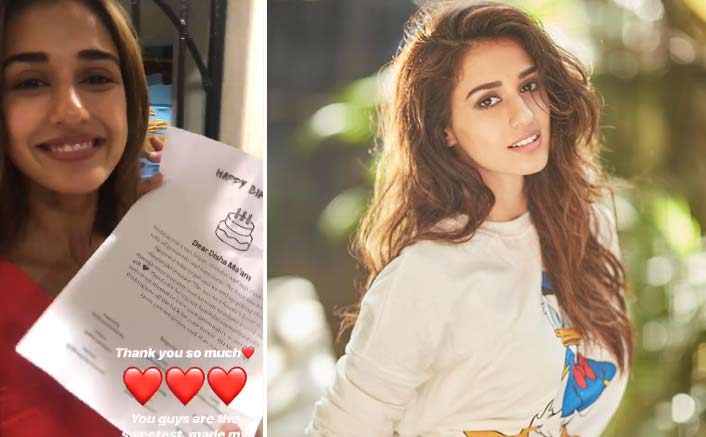 Bharat Star Disha Patani Gets An Advance Birthday Surprise From Her Fans, Here's How She Reacted!