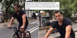 Salman Khan Gets Trolled By Netizens For Not Wearing A Helmet While Riding A Bicycle!