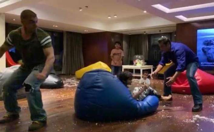 Salman Khan pulls off a stunt to wish nephew