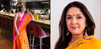 Ayushmann's on-screen mom Neena Gupta stuns in saree