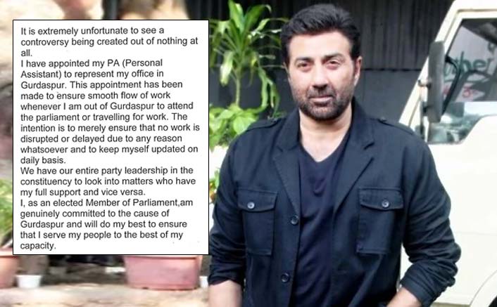 Sunny Deol Gives It Back As He Gets Slammed For Appointing A Representative For Gurdaspur Constituency