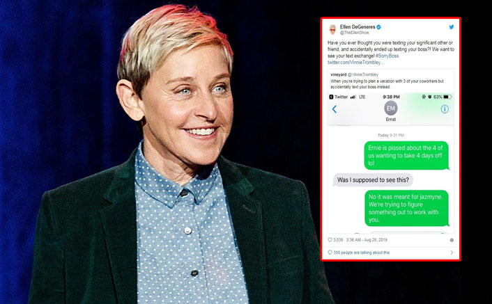 Ever accidentally texted the boss? Ellen DeGeneres asks fans