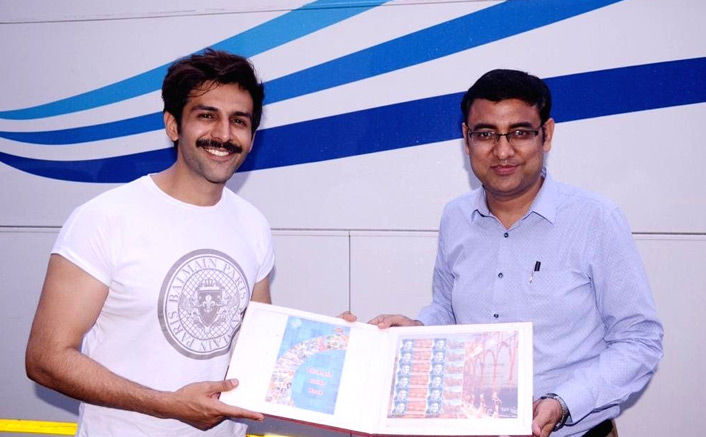 Kartik Aaryan Gets Honoured With Customised Postal Stamps In Lucknow, See Picture