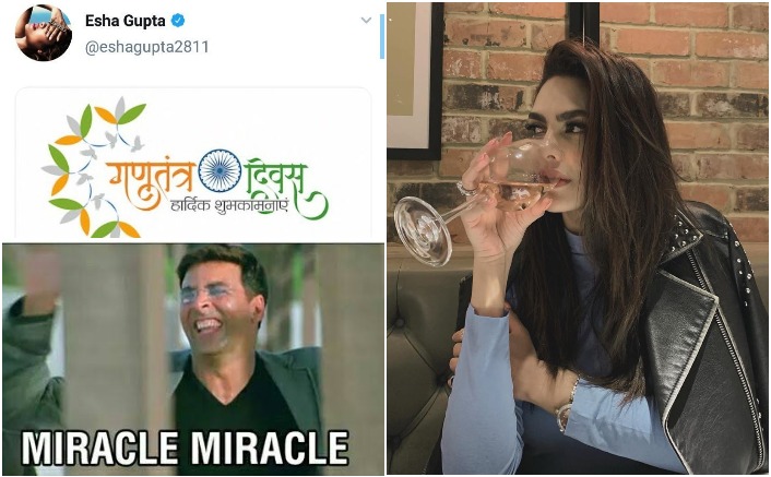 VIRAL: Esha Gupta TROLLED For Republic Day Post On Independence Day; Claims Account Was Hacked!