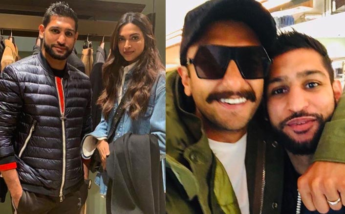'Power couple' Ranveer, Deepika pose with boxer Amir Khan